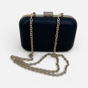 Danier Black Leather Hard Shell Evening Chain Bag